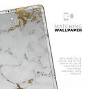 Marble & Digital Gold Foil V6 - Full Body Skin Decal for the Apple iPad Pro 12.9", 11", 10.5", 9.7", Air or Mini (All Models Available)