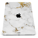 Marble & Digital Gold Foil V6 - Full Body Skin Decal for the Apple iPad Pro 12.9", 11", 10.5", 9.7", Air or Mini (All Models Available)