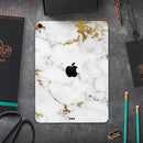 Marble & Digital Gold Foil V6 - Full Body Skin Decal for the Apple iPad Pro 12.9", 11", 10.5", 9.7", Air or Mini (All Models Available)