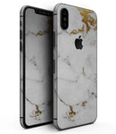 Marble & Digital Gold Foil V6 - iPhone XS MAX, XS/X, 8/8+, 7/7+, 5/5S/SE Skin-Kit (All iPhones Available)