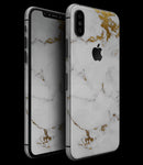 Marble & Digital Gold Foil V6 - iPhone XS MAX, XS/X, 8/8+, 7/7+, 5/5S/SE Skin-Kit (All iPhones Available)
