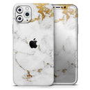 Marble & Digital Gold Foil V6 - Vinyl Skin Wrap for iPhone 17 Pro Max, 17 Pro, 17 Air, 17, 16 & All Models — Soft Matte or Ultra Gloss
