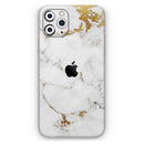 Marble & Digital Gold Foil V6 - Vinyl Skin Wrap for iPhone 17 Pro Max, 17 Pro, 17 Air, 17, 16 & All Models — Soft Matte or Ultra Gloss