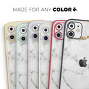 Marble & Digital Gold Foil V6 - Vinyl Skin Wrap for iPhone 17 Pro Max, 17 Pro, 17 Air, 17, 16 & All Models — Soft Matte or Ultra Gloss