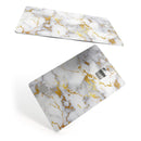 Marble & Digital Gold Foil V7 - Premium Protective Decal Skin-Kit for the Apple Credit Card
