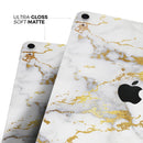 Marble & Digital Gold Foil V7 - Full Body Skin Decal for the Apple iPad Pro 12.9", 11", 10.5", 9.7", Air or Mini (All Models Available)