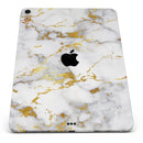 Marble & Digital Gold Foil V7 - Full Body Skin Decal for the Apple iPad Pro 12.9", 11", 10.5", 9.7", Air or Mini (All Models Available)