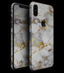 Marble & Digital Gold Foil V7 - iPhone XS MAX, XS/X, 8/8+, 7/7+, 5/5S/SE Skin-Kit (All iPhones Available)