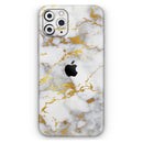 Marble & Digital Gold Foil V7 - Vinyl Skin Wrap for iPhone 17 Pro Max, 17 Pro, 17 Air, 17, 16 & All Models — Soft Matte or Ultra Gloss
