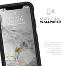 Marble & Digital Gold Foil V8 - Skin Kit for the iPhone OtterBox Cases