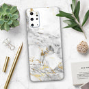 Marble & Digital Gold Foil V8 - Premium Vinyl Skin Decal for Samsung Galaxy S25 Ultra, S24, S23, S22 & All Galaxy S Models