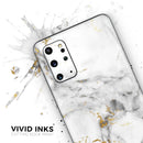 Marble & Digital Gold Foil V8 - Premium Vinyl Skin Decal for Samsung Galaxy S25 Ultra, S24, S23, S22 & All Galaxy S Models
