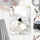 Marble & Digital Gold Foil V8 - Full Body Skin Decal for the Apple iPad Pro 12.9", 11", 10.5", 9.7", Air or Mini (All Models Available)