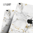 Marble & Digital Gold Foil V8 - Full Body Skin Decal for the Apple iPad Pro 12.9", 11", 10.5", 9.7", Air or Mini (All Models Available)