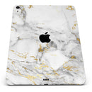 Marble & Digital Gold Foil V8 - Full Body Skin Decal for the Apple iPad Pro 12.9", 11", 10.5", 9.7", Air or Mini (All Models Available)