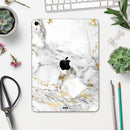 Marble & Digital Gold Foil V8 - Full Body Skin Decal for the Apple iPad Pro 12.9", 11", 10.5", 9.7", Air or Mini (All Models Available)