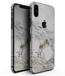 Marble & Digital Gold Foil V8 - iPhone XS MAX, XS/X, 8/8+, 7/7+, 5/5S/SE Skin-Kit (All iPhones Available)