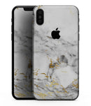 Marble & Digital Gold Foil V8 - iPhone XS MAX, XS/X, 8/8+, 7/7+, 5/5S/SE Skin-Kit (All iPhones Available)