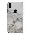 Marble & Digital Gold Foil V8 - iPhone XS MAX, XS/X, 8/8+, 7/7+, 5/5S/SE Skin-Kit (All iPhones Available)