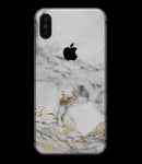 Marble & Digital Gold Foil V8 - iPhone XS MAX, XS/X, 8/8+, 7/7+, 5/5S/SE Skin-Kit (All iPhones Available)