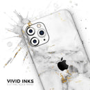 Marble & Digital Gold Foil V8 - Vinyl Skin Wrap for iPhone 17 Pro Max, 17 Pro, 17 Air, 17, 16 & All Models — Soft Matte or Ultra Gloss