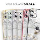 Marble & Digital Gold Foil V8 - Vinyl Skin Wrap for iPhone 17 Pro Max, 17 Pro, 17 Air, 17, 16 & All Models — Soft Matte or Ultra Gloss
