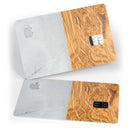 Marble & Wood Mix V1 - Premium Protective Decal Skin-Kit for the Apple Credit Card