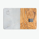Marble & Wood Mix V1 - Premium Protective Decal Skin-Kit for the Apple Credit Card