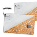 Marble & Wood Mix V2 - Premium Protective Decal Skin-Kit for the Apple Credit Card