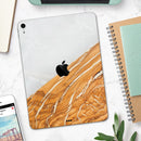 Marble & Wood Mix V2 - Full Body Skin Decal for the Apple iPad Pro 12.9", 11", 10.5", 9.7", Air or Mini (All Models Available)