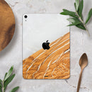 Marble & Wood Mix V2 - Full Body Skin Decal for the Apple iPad Pro 12.9", 11", 10.5", 9.7", Air or Mini (All Models Available)