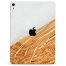 Marble & Wood Mix V2 - Full Body Skin Decal for the Apple iPad Pro 12.9", 11", 10.5", 9.7", Air or Mini (All Models Available)