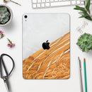 Marble & Wood Mix V2 - Full Body Skin Decal for the Apple iPad Pro 12.9", 11", 10.5", 9.7", Air or Mini (All Models Available)