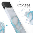 Marble & Digital Blue Frosted Foil V1 - Premium Decal Protective Skin-Wrap Sticker compatible with the Juul Labs vaping device