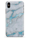 Marble & Digital Blue Frosted Foil V1 - iPhone X Clipit Case