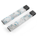 Marble & Digital Blue Frosted Foil V2 - Premium Decal Protective Skin-Wrap Sticker compatible with the Juul Labs vaping device