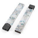 Marble & Digital Blue Frosted Foil V2 - Premium Decal Protective Skin-Wrap Sticker compatible with the Juul Labs vaping device