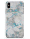 Marble & Digital Blue Frosted Foil V2 - iPhone X Clipit Case