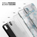 Marble & Digital Blue Frosted Foil V2 - iPhone X Swappable Hybrid Case