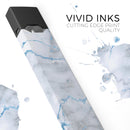 Marble & Digital Blue Frosted Foil V3 - Premium Decal Protective Skin-Wrap Sticker compatible with the Juul Labs vaping device