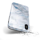 Marble & Digital Blue Frosted Foil V3 - iPhone X Swappable Hybrid Case