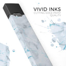 Marble & Digital Blue Frosted Foil V4 - Premium Decal Protective Skin-Wrap Sticker compatible with the Juul Labs vaping device
