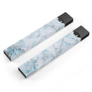 Marble & Digital Blue Frosted Foil V4 - Premium Decal Protective Skin-Wrap Sticker compatible with the Juul Labs vaping device