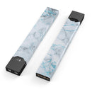 Marble & Digital Blue Frosted Foil V4 - Premium Decal Protective Skin-Wrap Sticker compatible with the Juul Labs vaping device