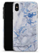 Marble & Digital Blue Frosted Foil V5 - iPhone X Clipit Case