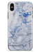 Marble & Digital Blue Frosted Foil V5 - iPhone X Clipit Case