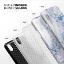 Marble & Digital Blue Frosted Foil V5 - iPhone X Swappable Hybrid Case