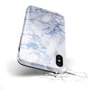 Marble & Digital Blue Frosted Foil V5 - iPhone X Swappable Hybrid Case