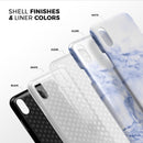 Marble & Digital Blue Frosted Foil V6 - iPhone X Swappable Hybrid Case