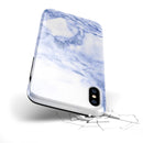 Marble & Digital Blue Frosted Foil V6 - iPhone X Swappable Hybrid Case